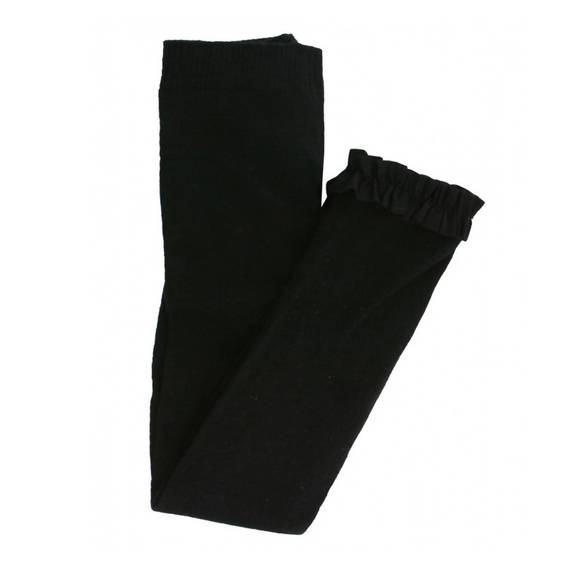 NEW RUFFLEBUTTS newborns to toddlers footless tights with ruffle in black - Picture 1 of 2